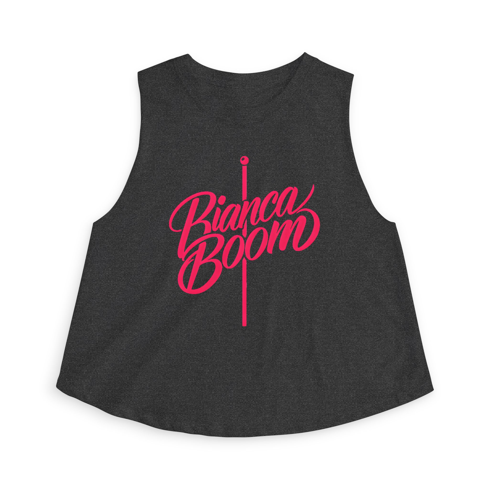 Bianca Boom Crop Top — Pink Script Women’s Tank - Image 21