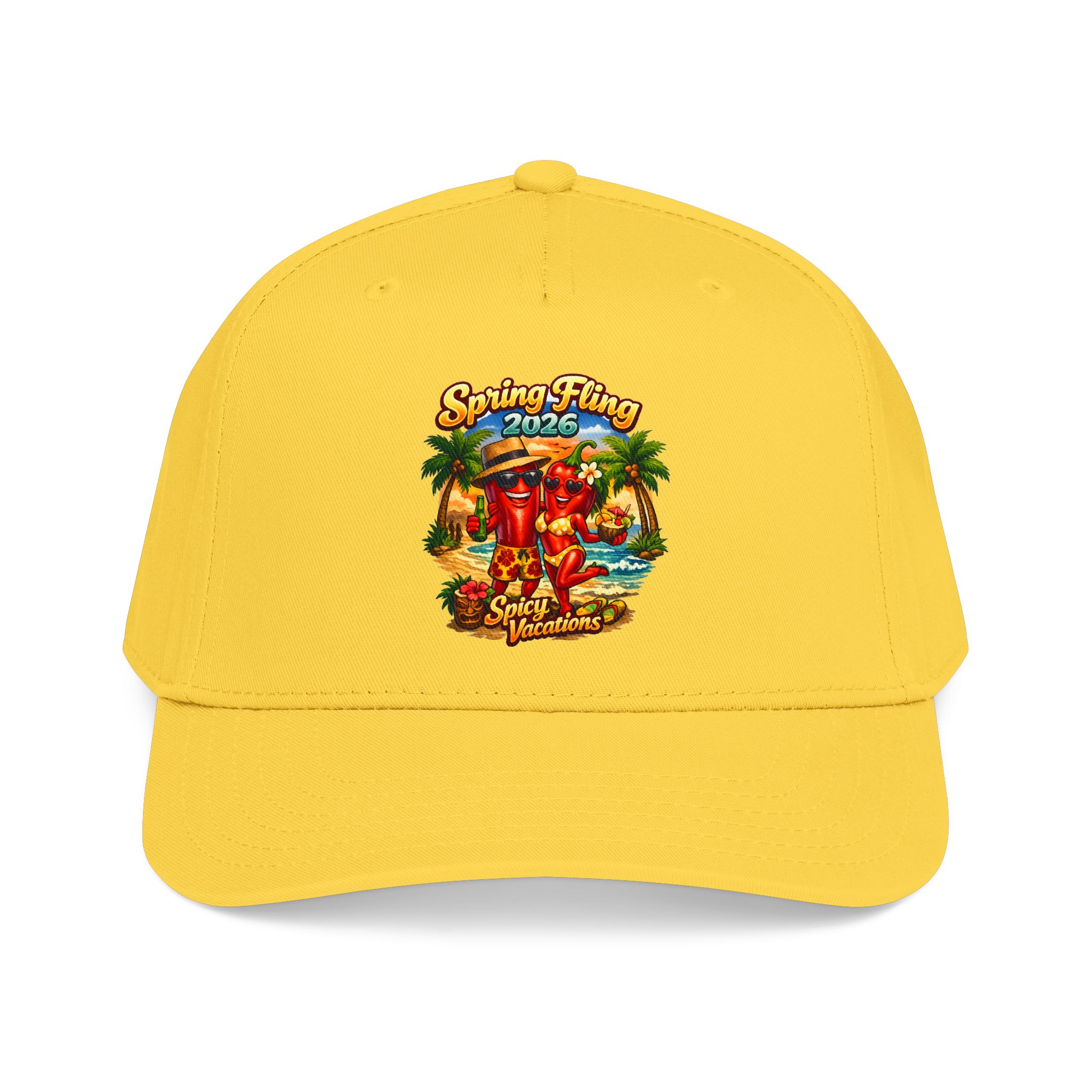 Baseball Cap — “Spring Fling 2026 Spicy Vacations” Tropical Hat - Image 3