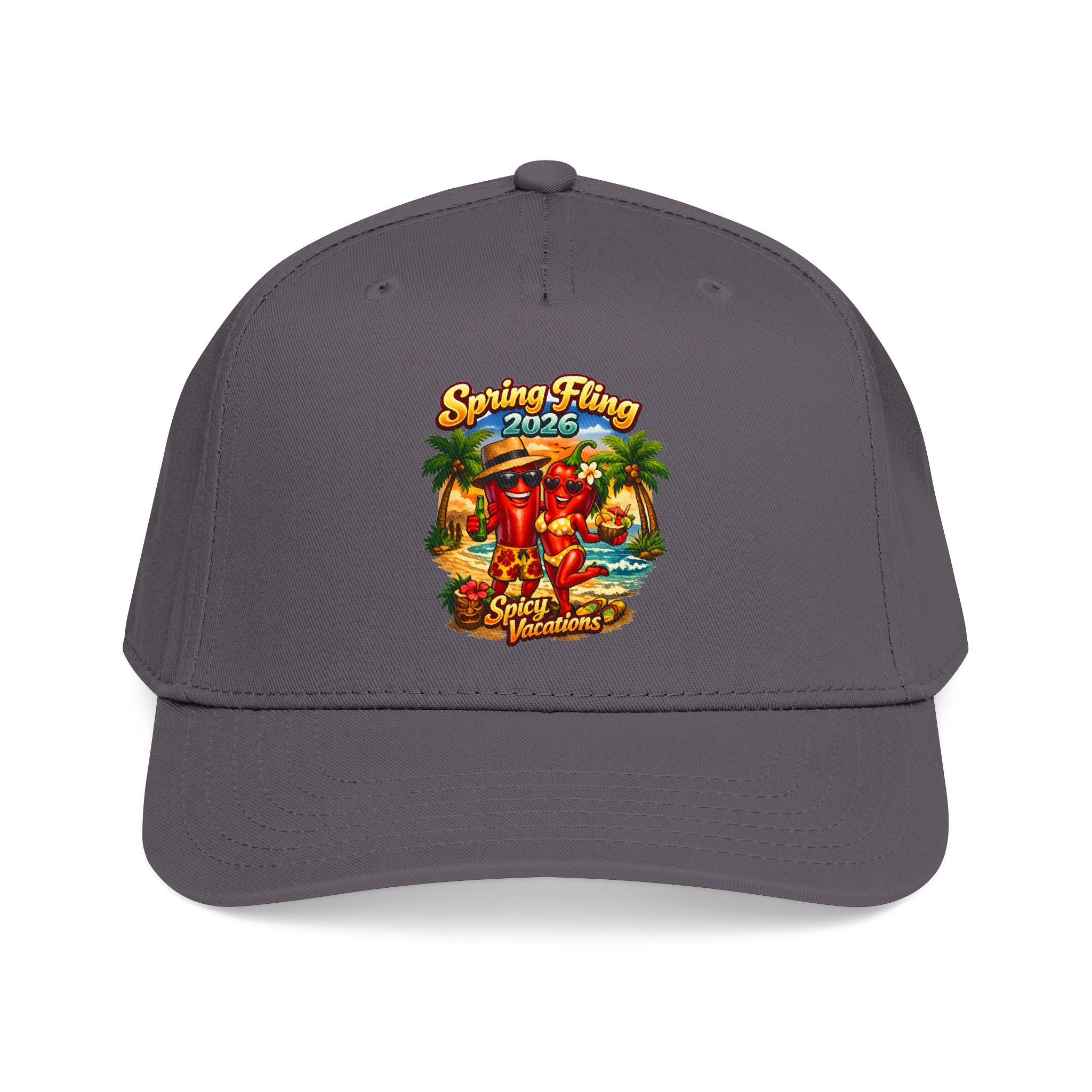 Baseball Cap — “Spring Fling 2026 Spicy Vacations” Tropical Hat
