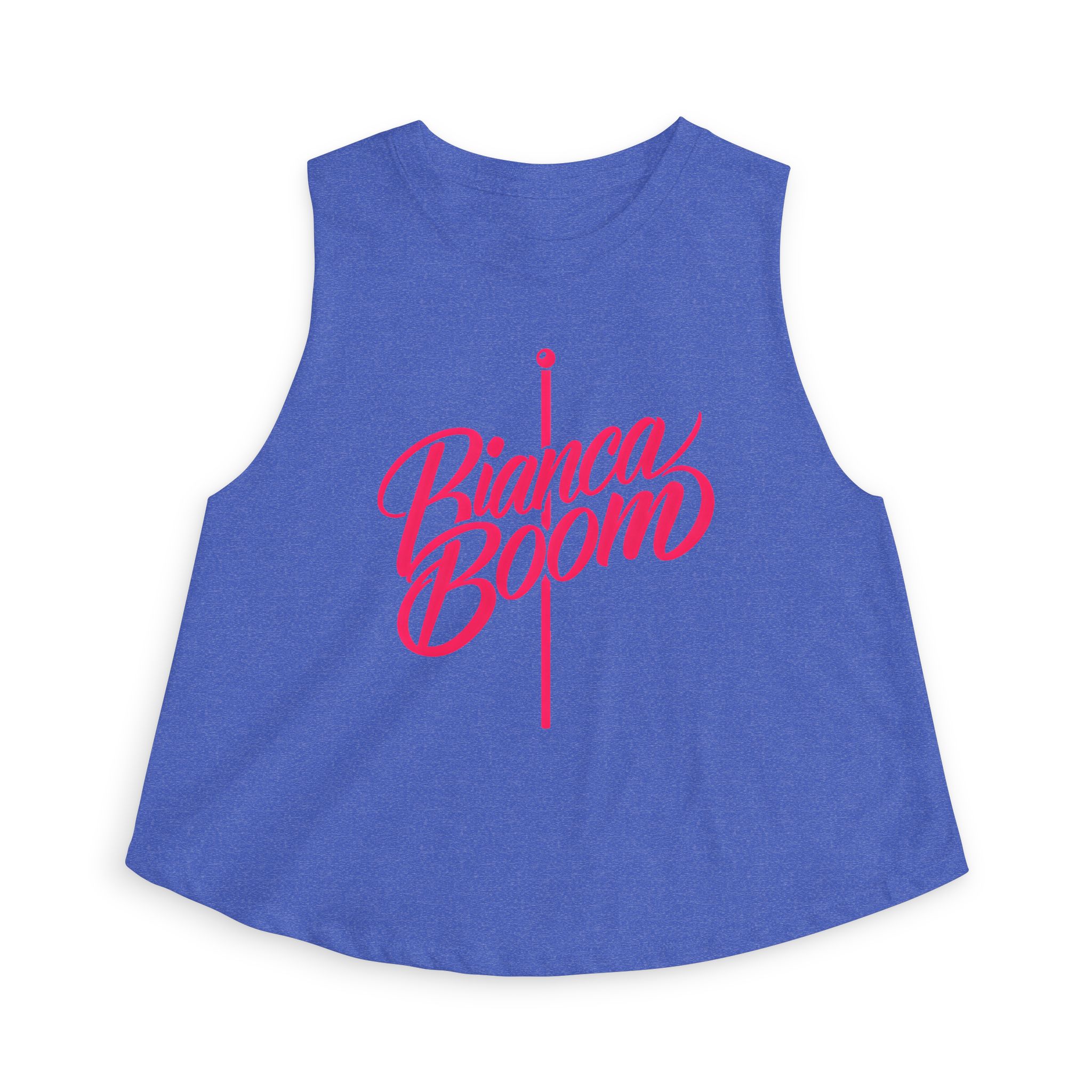 Bianca Boom Crop Top — Pink Script Women’s Tank - Image 13