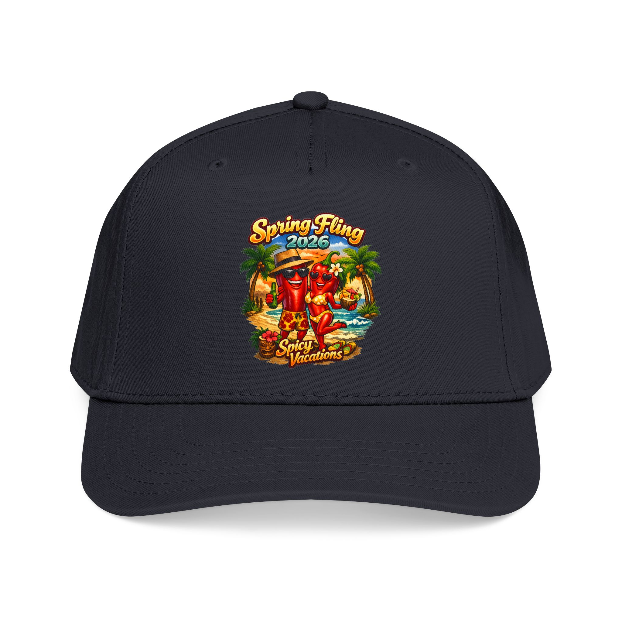 Baseball Cap — “Spring Fling 2026 Spicy Vacations” Tropical Hat - Image 11
