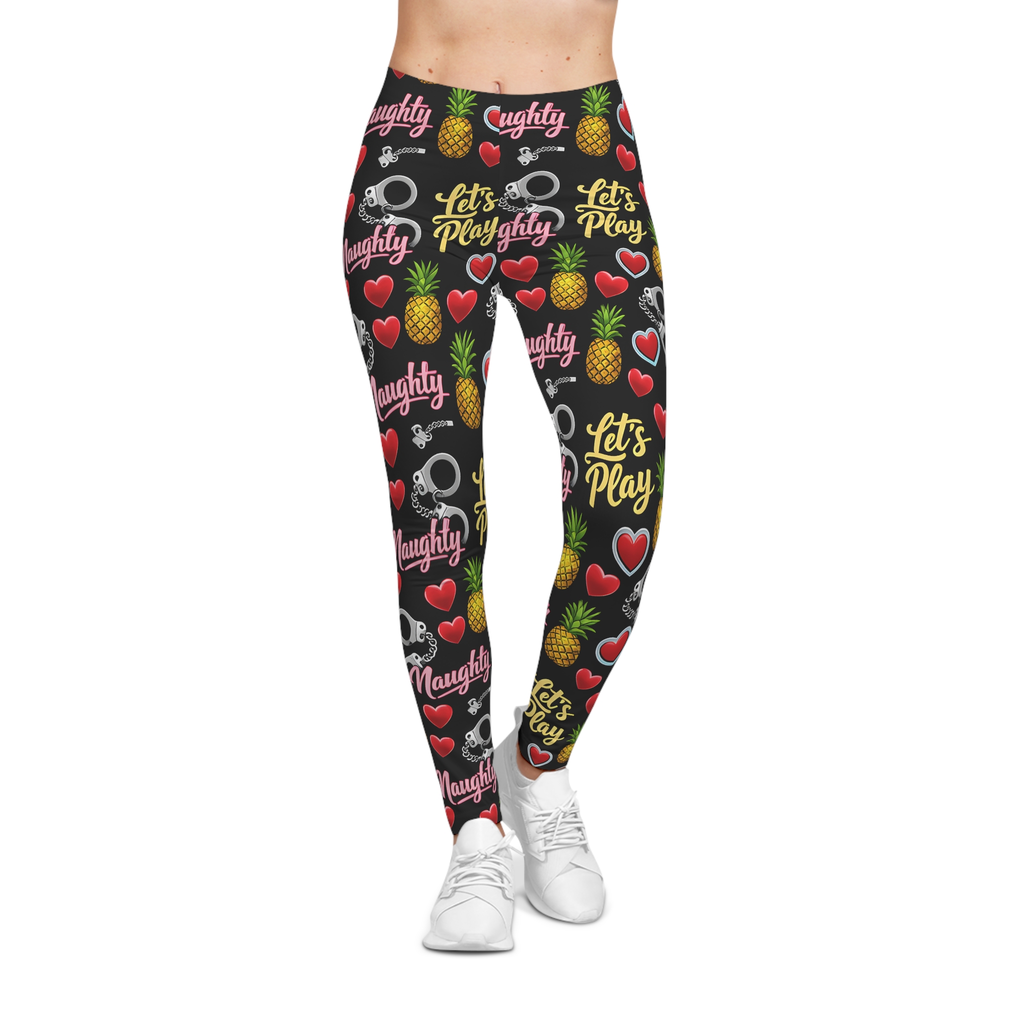 Colorful Pineapple All-Over Print Women's Leggings - Image 3