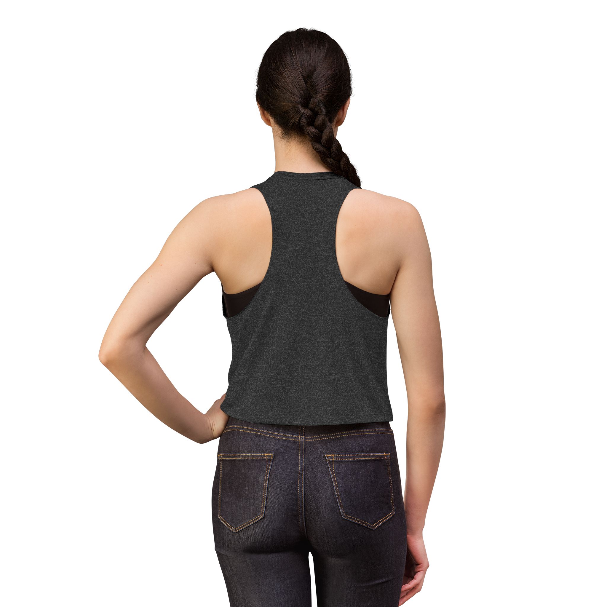 Bianca Boom Crop Top — Pink Script Women’s Tank - Image 24