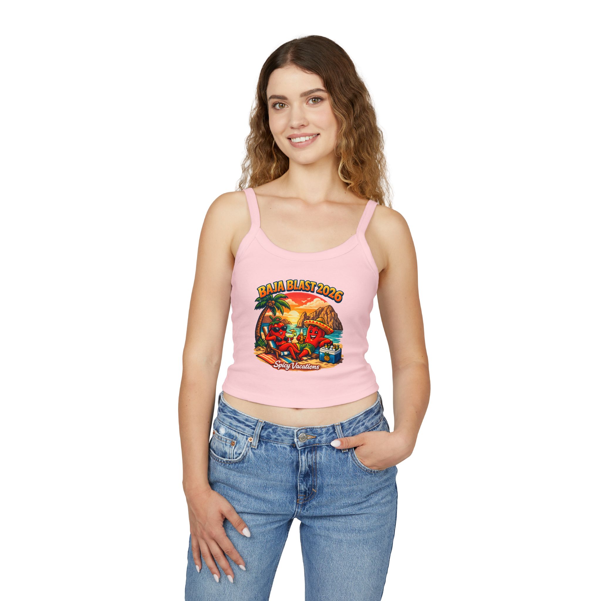 Baja Blast 2026 Crop Tank — 'Spicy Vacations' Beach Graphic - Image 33