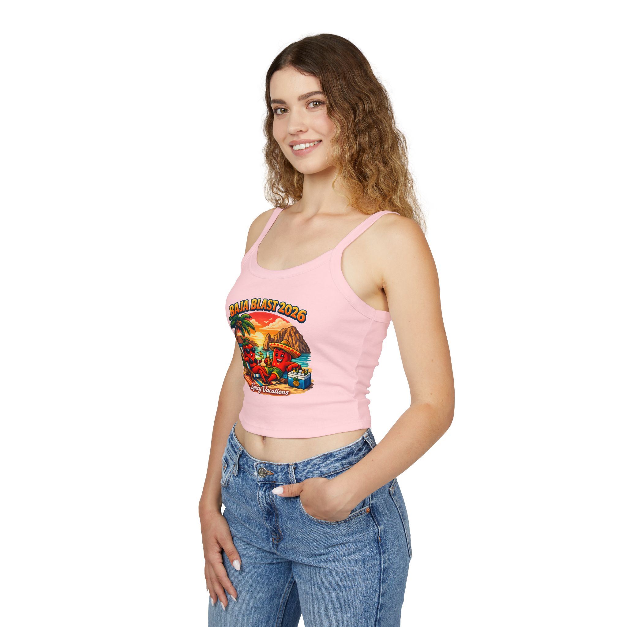 Baja Blast 2026 Crop Tank — 'Spicy Vacations' Beach Graphic - Image 34