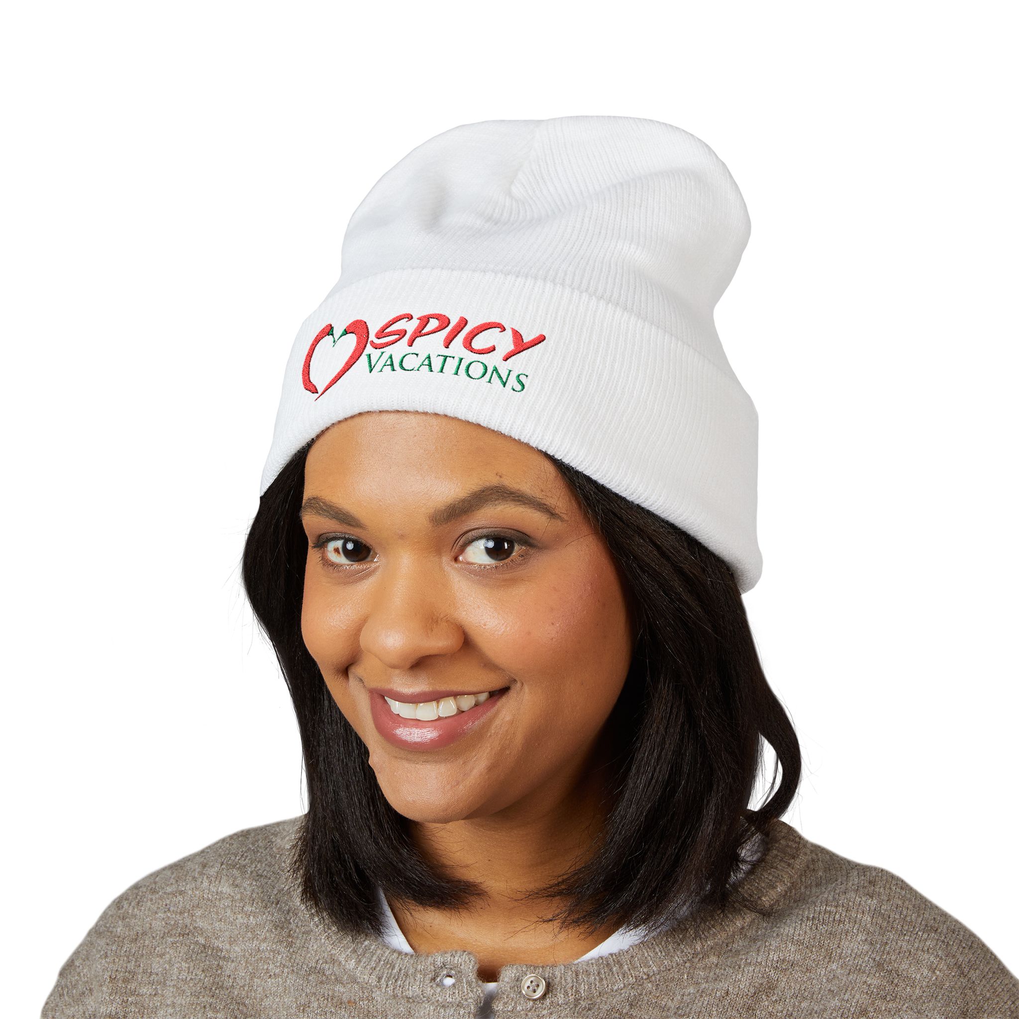 Embroidered 'Spicy Vacations' Cuffed Beanie — 10 Colors - Image 8