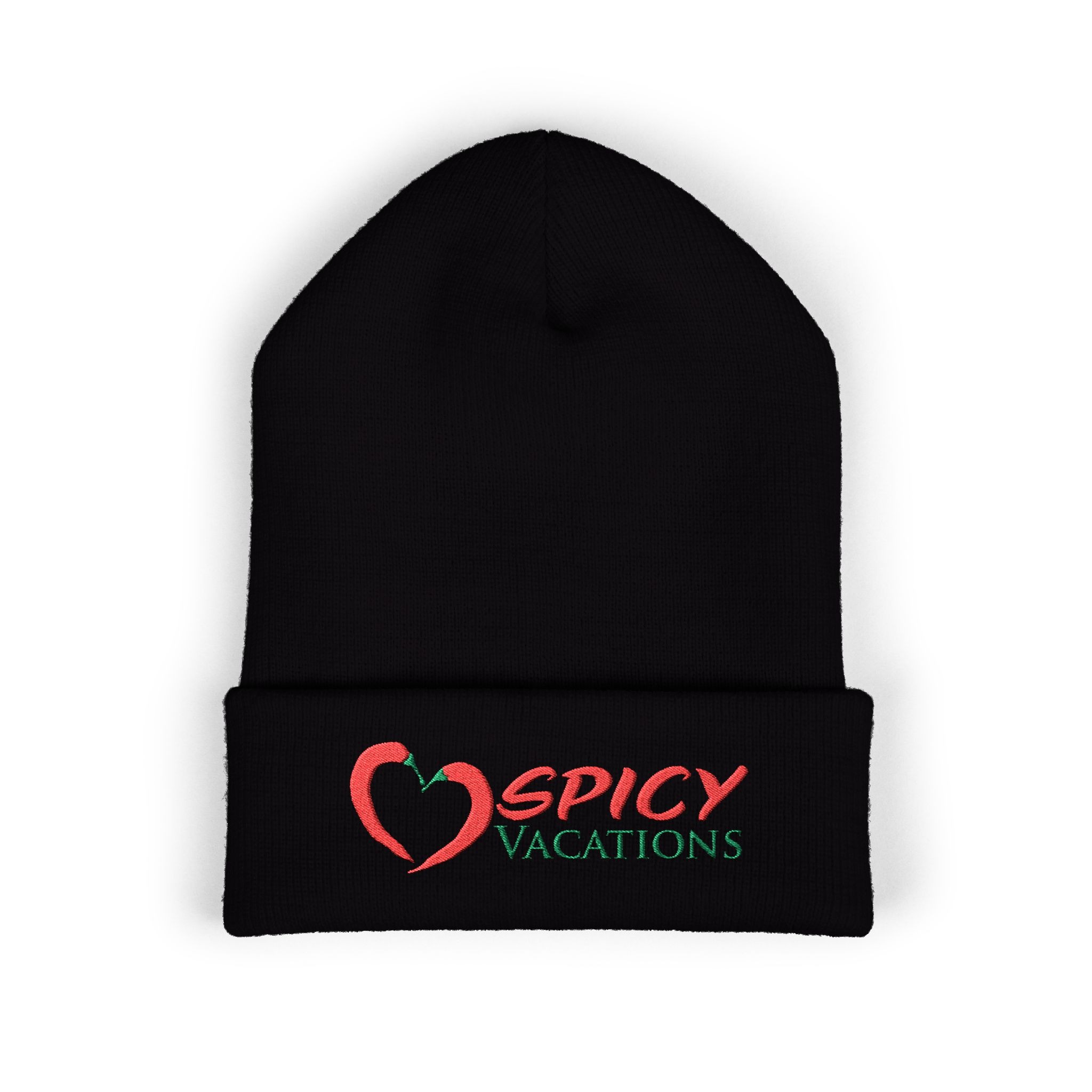 Embroidered 'Spicy Vacations' Cuffed Beanie — 10 Colors - Image 31