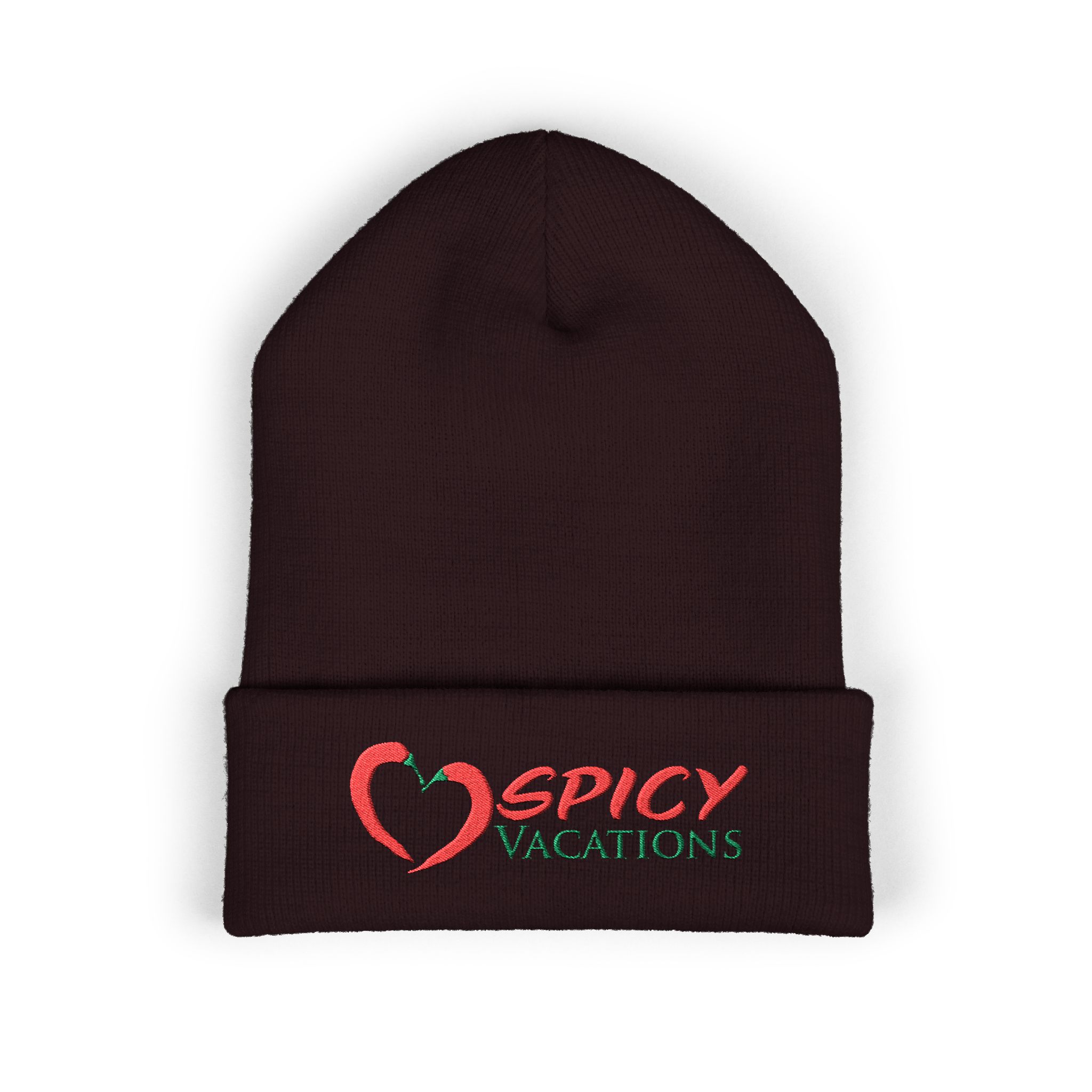 Embroidered 'Spicy Vacations' Cuffed Beanie — 10 Colors - Image 46
