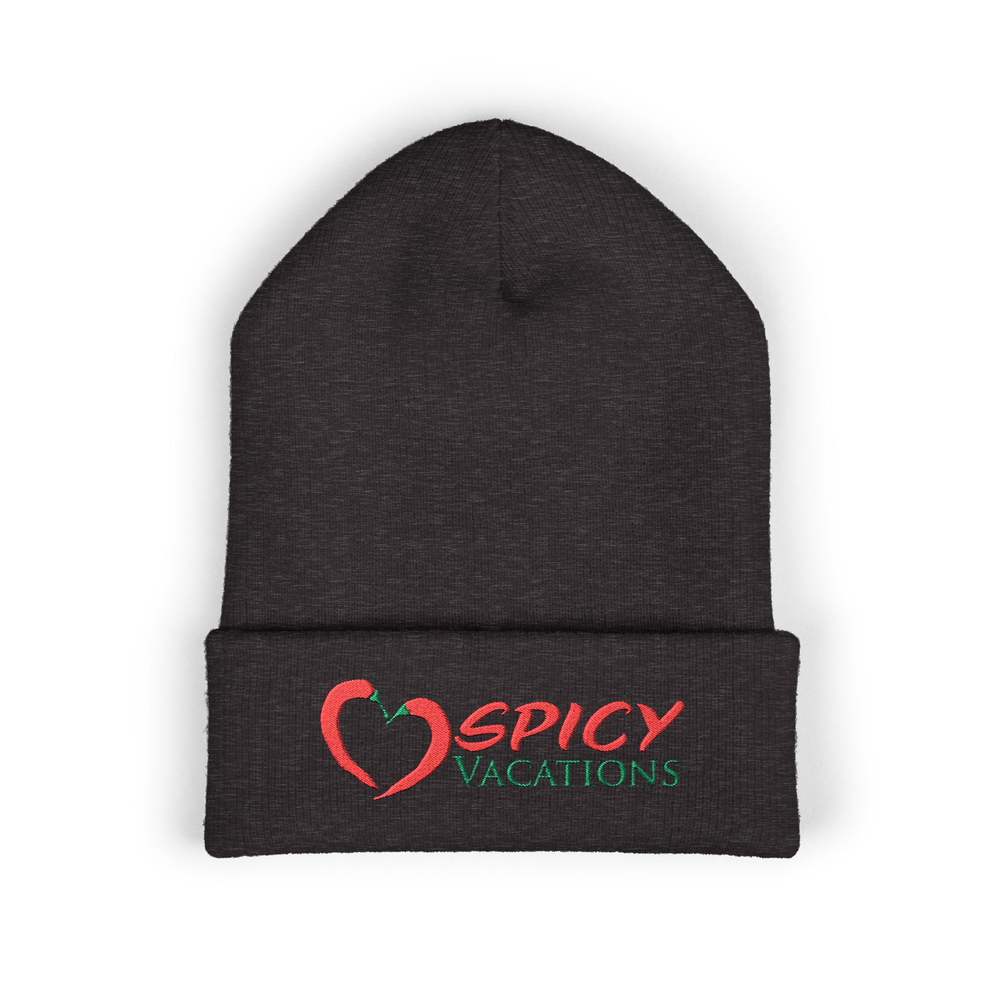 Embroidered 'Spicy Vacations' Cuffed Beanie — 10 Colors - Image 41