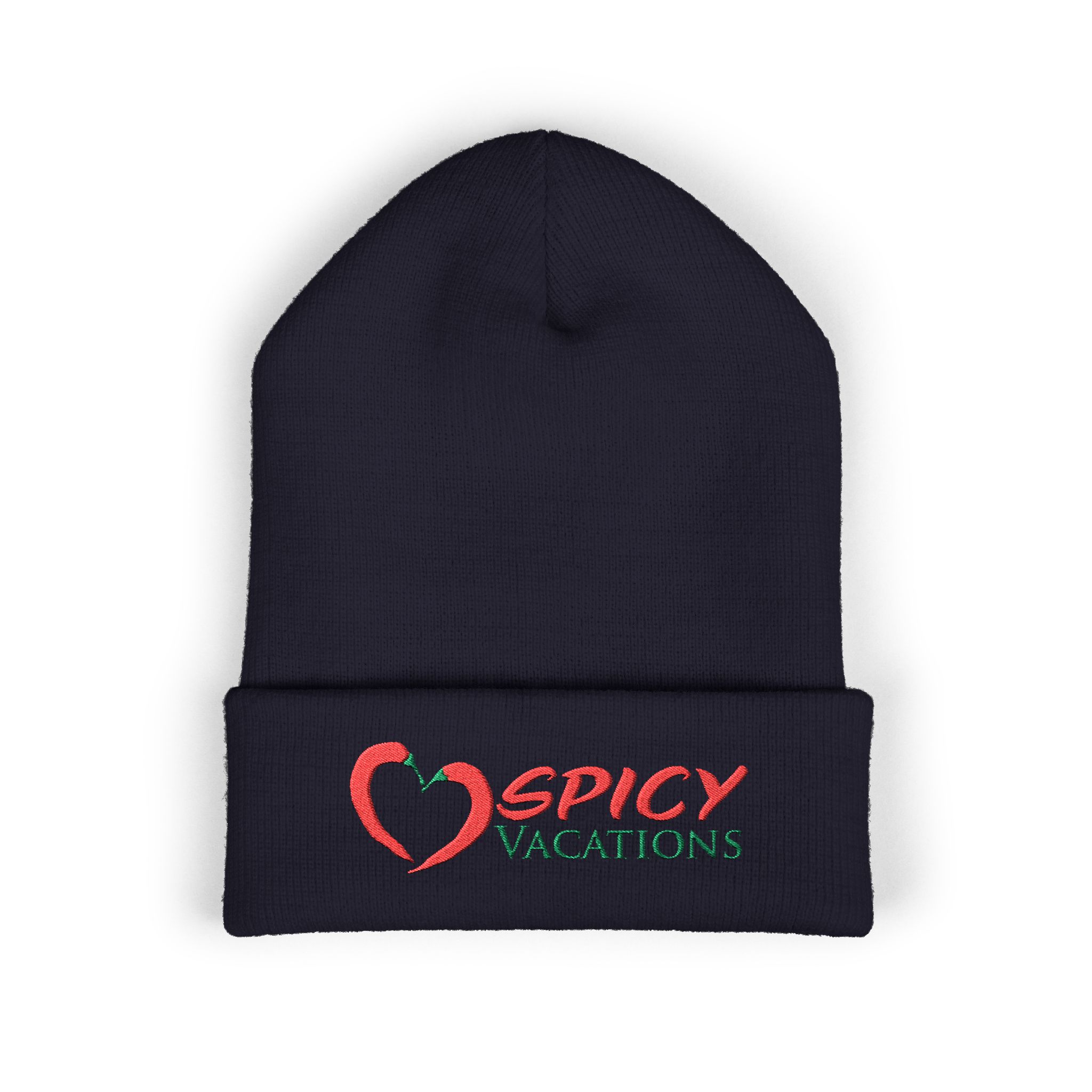 Embroidered 'Spicy Vacations' Cuffed Beanie — 10 Colors - Image 26
