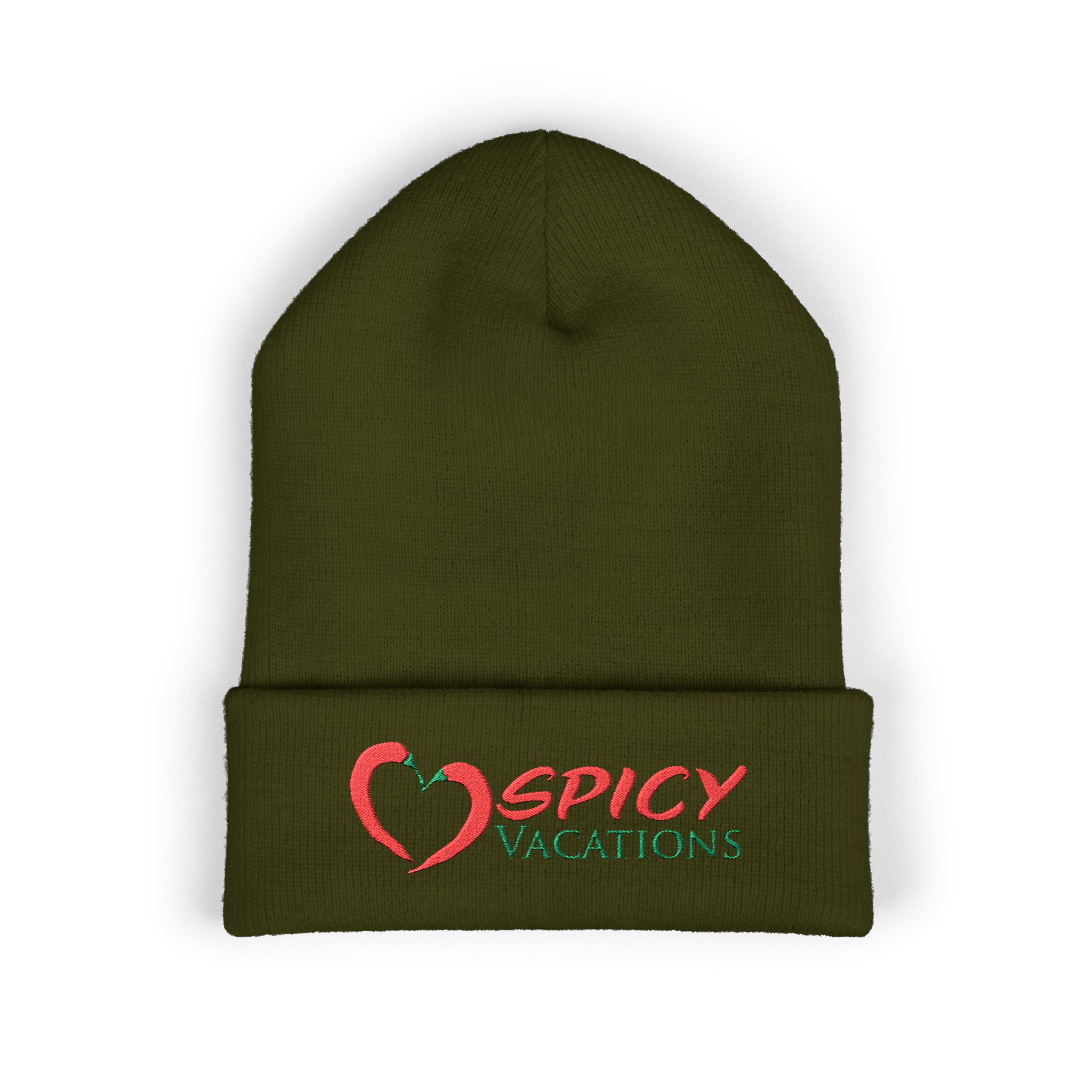 Embroidered 'Spicy Vacations' Cuffed Beanie — 10 Colors - Image 11