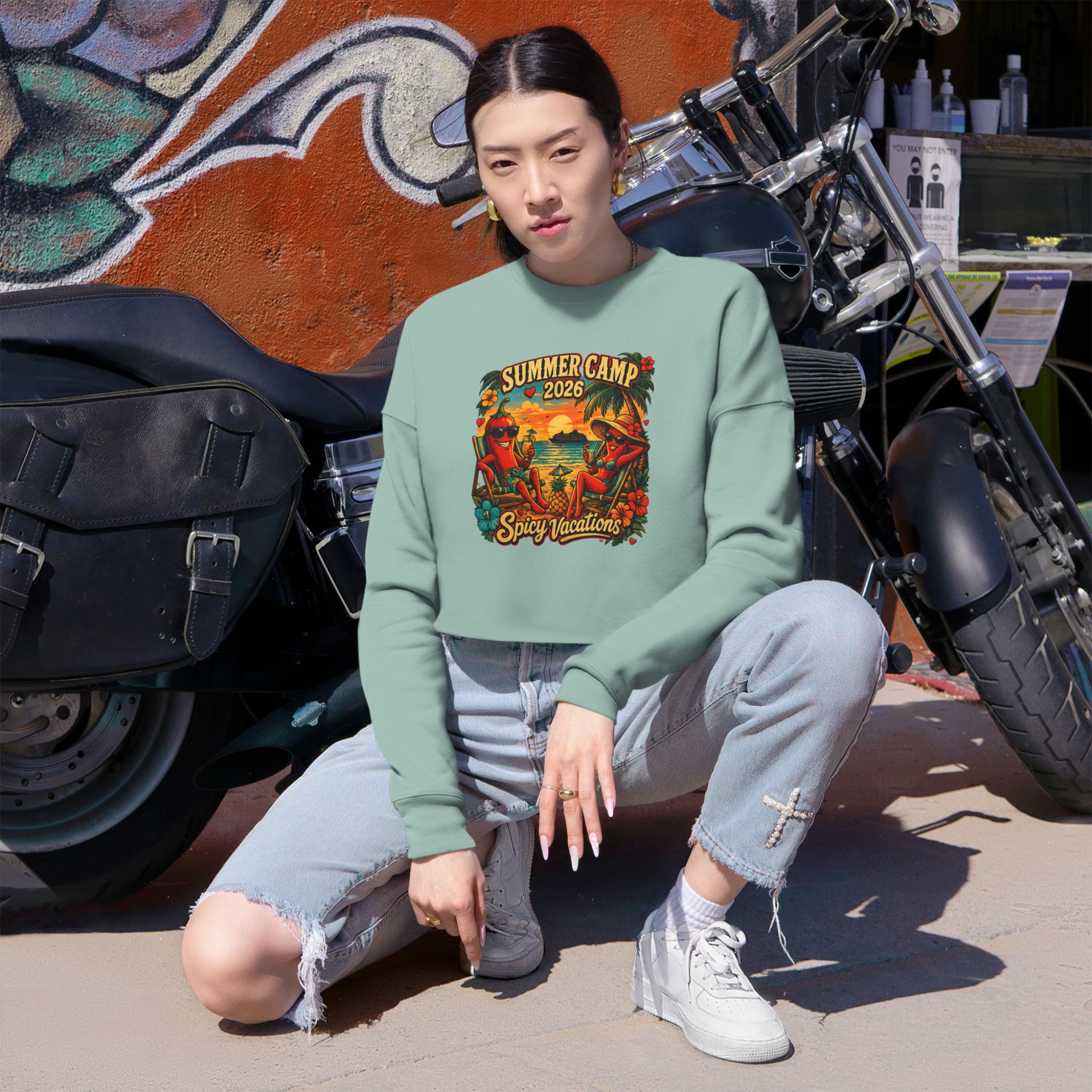 Cropped Sweatshirt — 'Summer Camp 2026' Spicy Vacations - Image 4