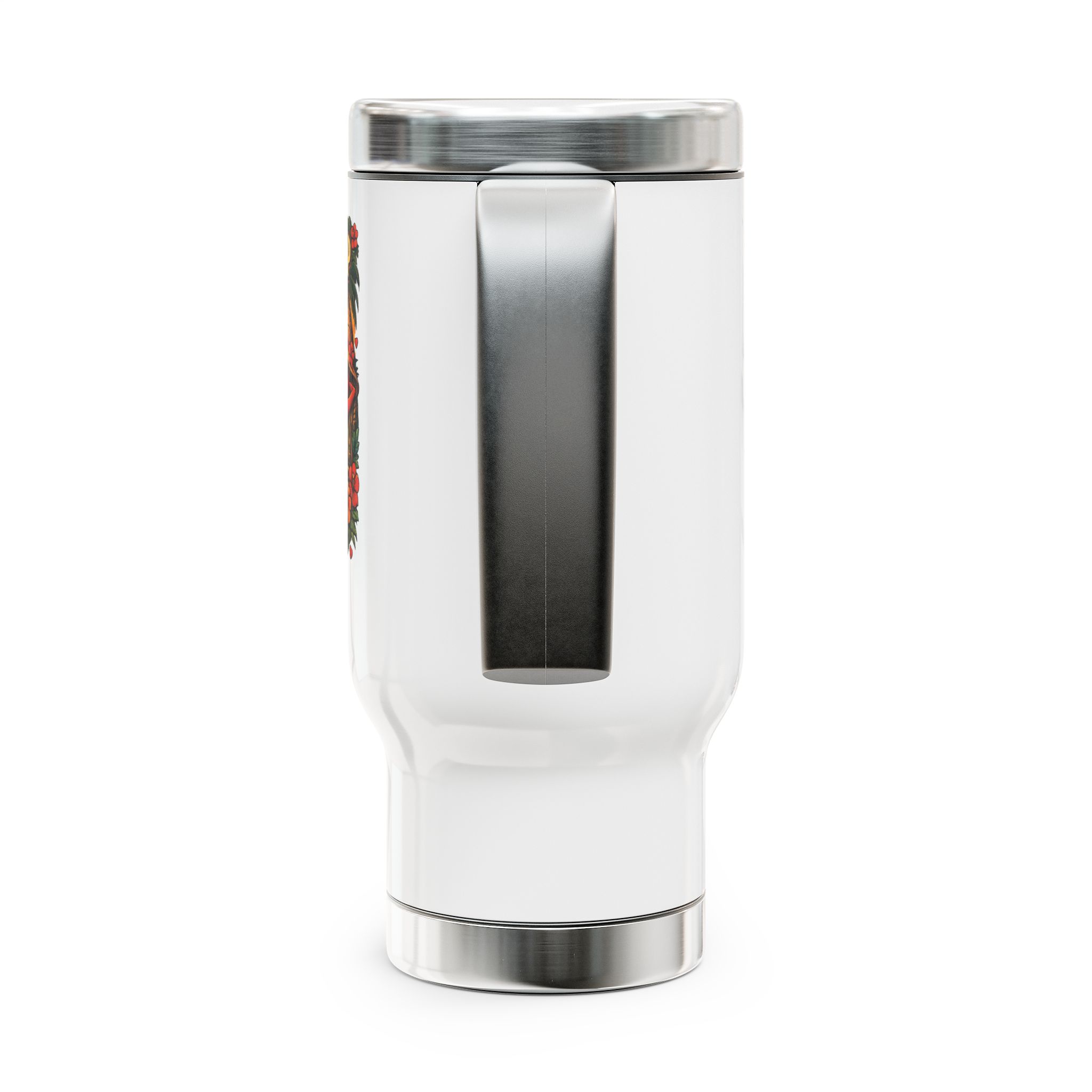 Summer Camp 2026 Spicy Vacations Travel Mug — 14oz Stainless Steel with Handle - Image 4