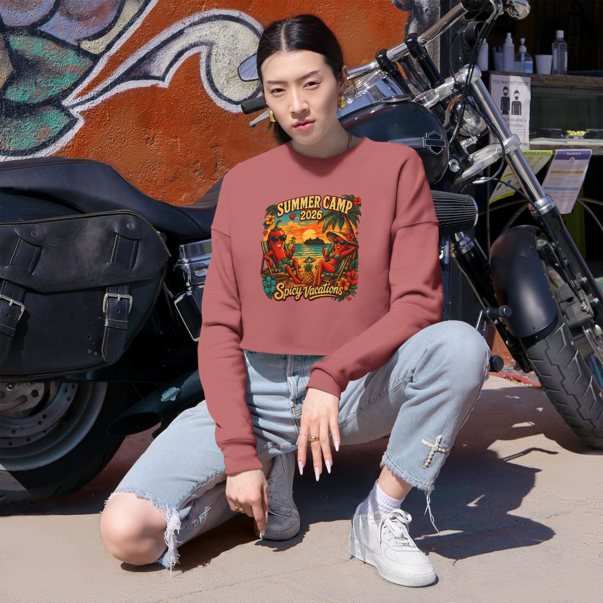 Cropped Sweatshirt — 'Summer Camp 2026' Spicy Vacations - Image 7