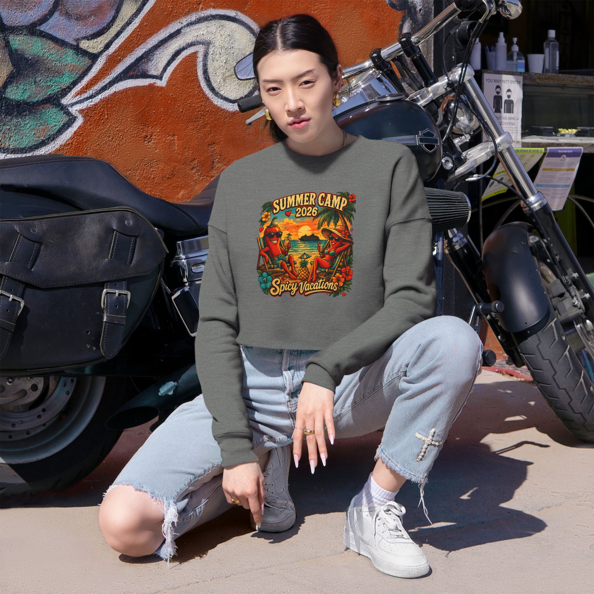 Cropped Sweatshirt — 'Summer Camp 2026' Spicy Vacations - Image 11