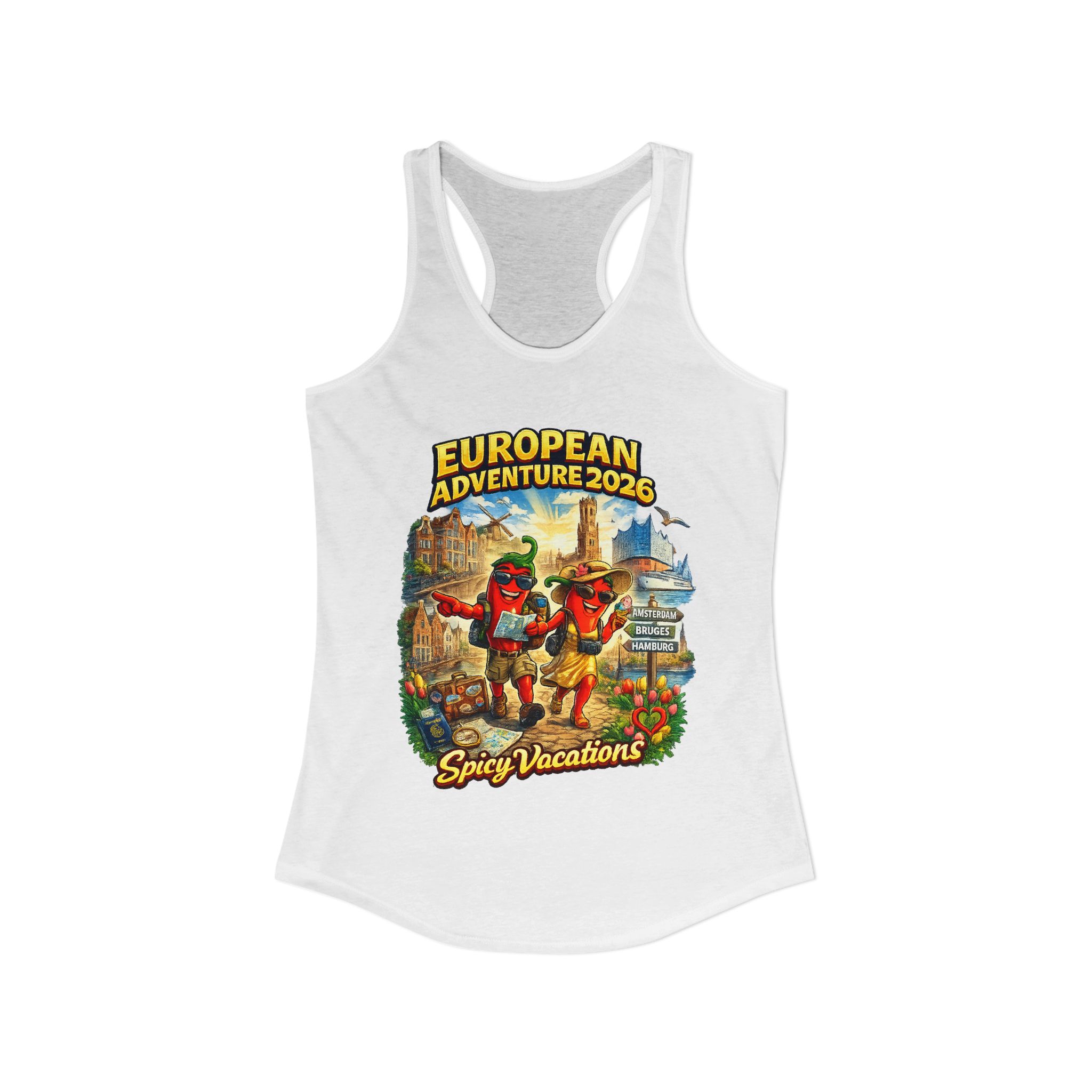 European Adventure 2026 Women's Racerback Tank - 7 Colors - Image 6