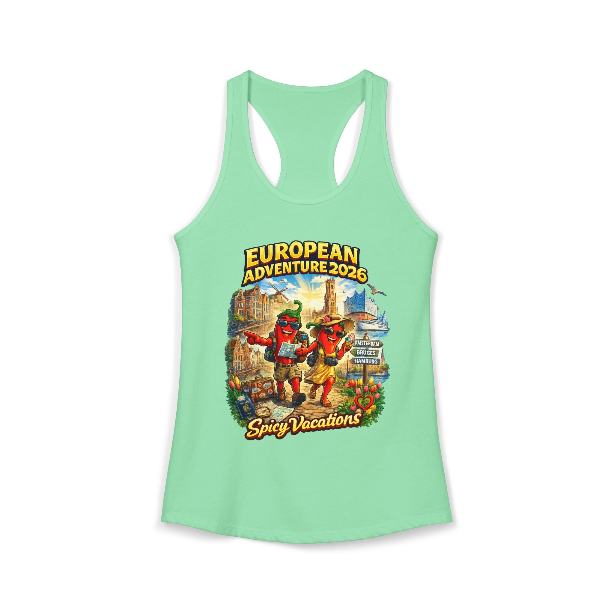 European Adventure 2026 Women's Racerback Tank - 7 Colors - Image 21