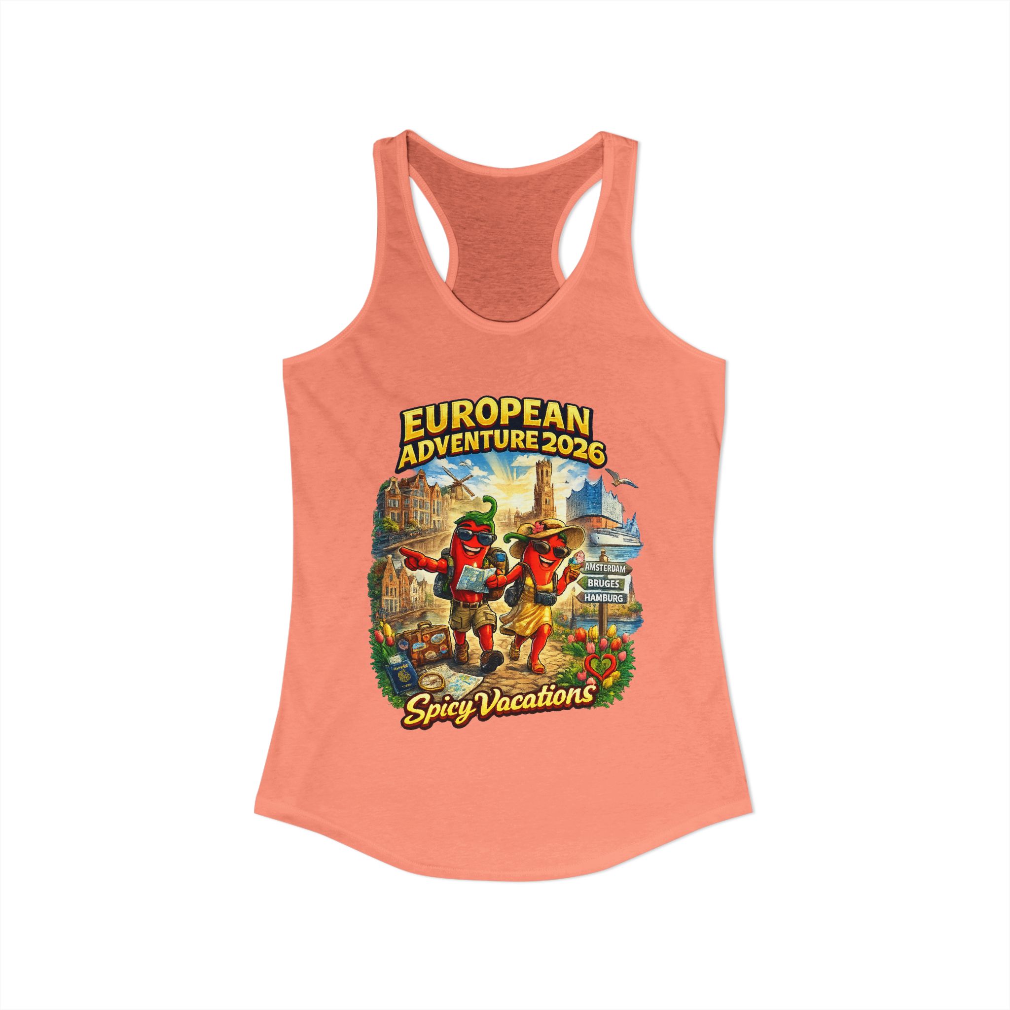 European Adventure 2026 Women's Racerback Tank - 7 Colors - Image 18