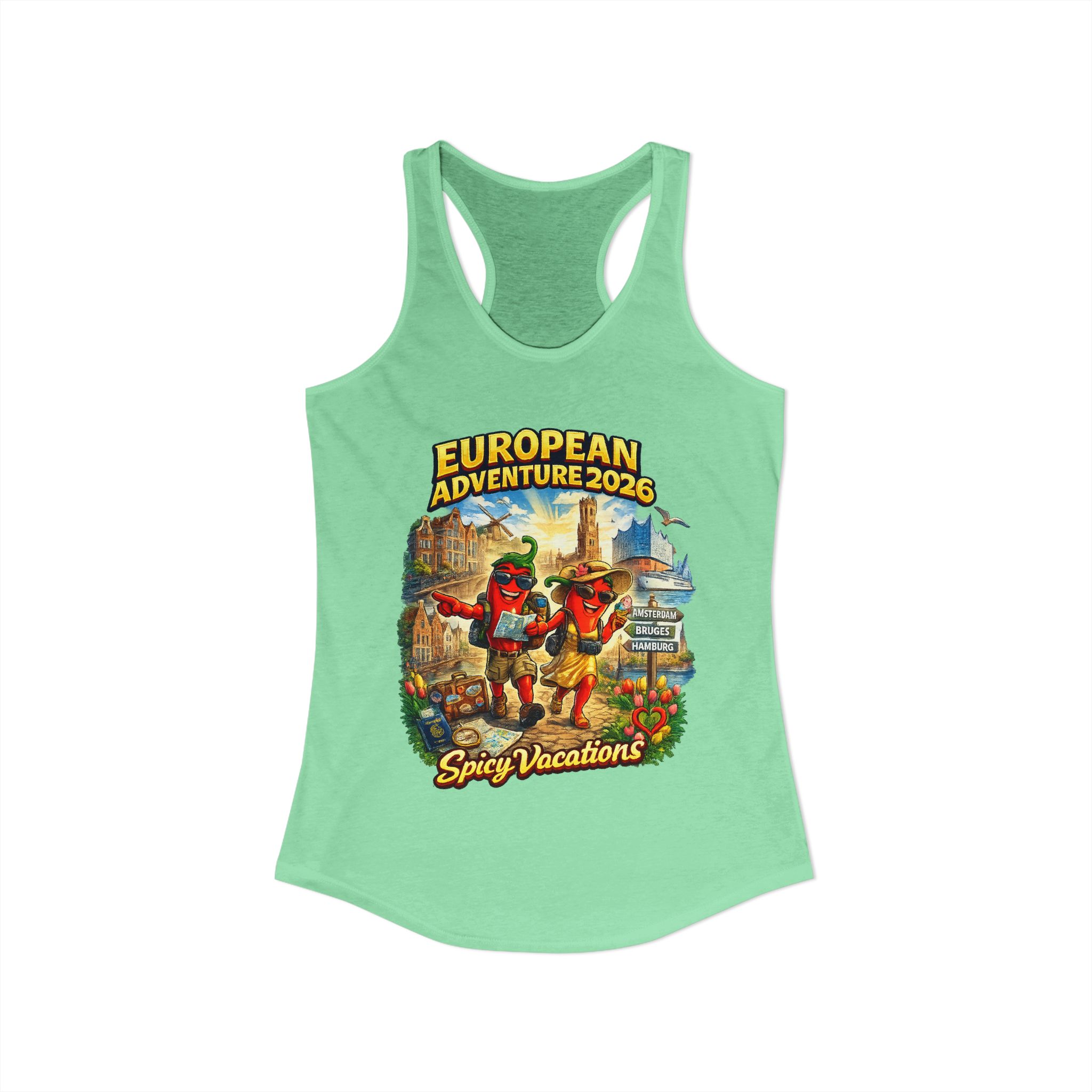European Adventure 2026 Women's Racerback Tank - 7 Colors - Image 22