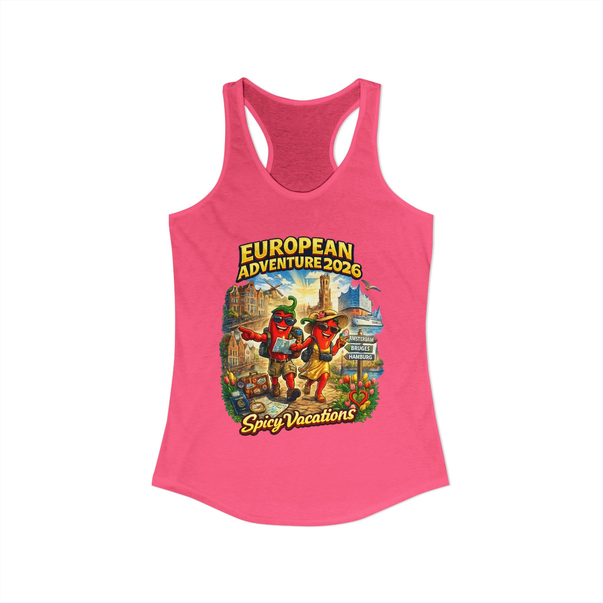 European Adventure 2026 Women's Racerback Tank - 7 Colors - Image 2