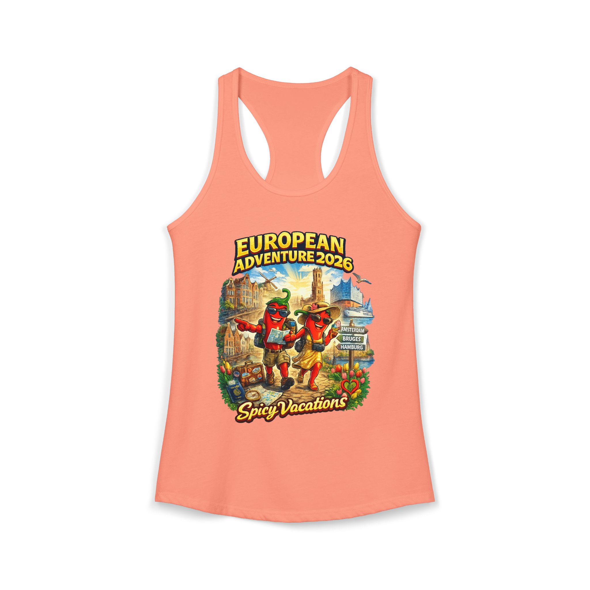 European Adventure 2026 Women's Racerback Tank - 7 Colors - Image 17